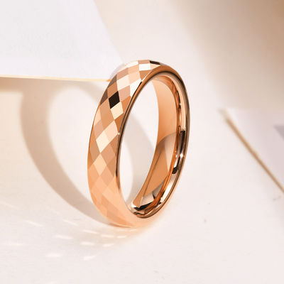 Faceted Black Silver Blue Gold Plated Diamond Cut High Polished Tungsten Rings TRENDY Style for Men and Women's Jewelry