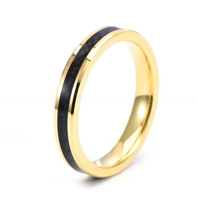 Trendy Design Womens Wedding Band Gold Black Flat Dome Tungsten Carbide Ring With Opal Antler Carbon Fiber Turquoise Wood