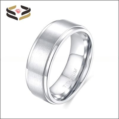Gift Gold Black Titanium Wedding Band Matte Finished 4mm 6mm 8mm For Men Women