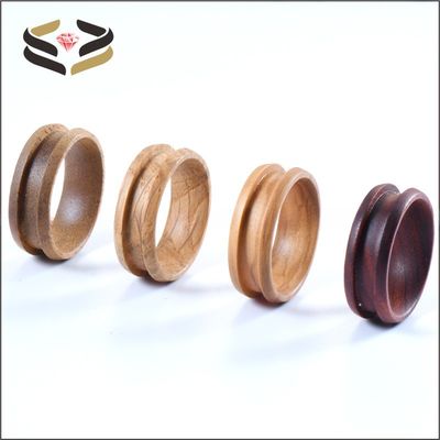 Religious Type Solid Wood Rings 6mm 8mm For Inlay Blank