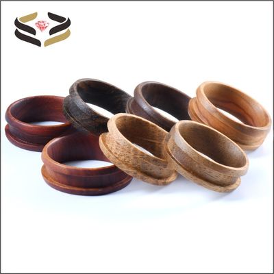 Religious Type Solid Wood Rings 6mm 8mm For Inlay Blank