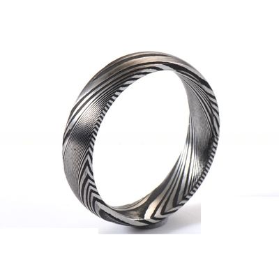 Men Women Damascus Steel Rings for Wedding Engagement Anniversary Gift