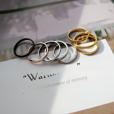 Wedding Stainless Steel Rings Domed High Polished 2mm For Men Women