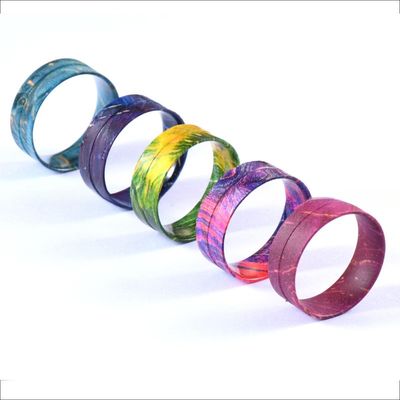 DIY Jewelry Making 8mm Flat Wood Blank Ring with Box Elder Wooden Ring Cores For Other Material