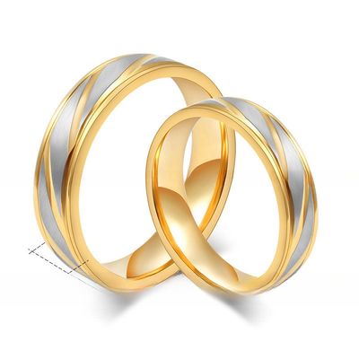 Third Party Appraisal Stainless Steel Couples Rings for Anniversary Engagement Wedding