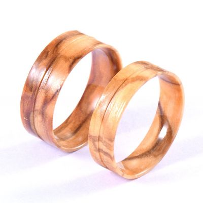 8mm 6mm Polished Flat Olive Wood Ring Core Blanks for Inlay Certificate Type Third Party Appraisal Mens Wedding Band