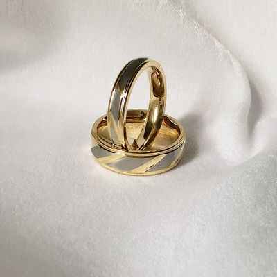 Third Party Appraisal Stainless Steel Couples Rings for Anniversary Engagement Wedding