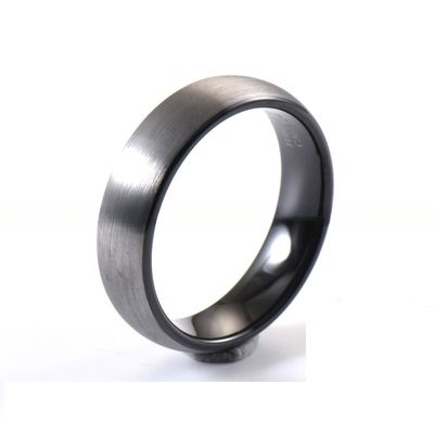6mm Two Tone Silver Black Plate Domed Brushed Tungsten Carbide Wedding Rings for Men Women Comfort Fit Stylish and Durable