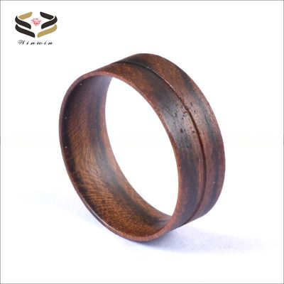 Iron Wood Golden Sandalwood Chicken Wing Koa Wood Ring Core 8mm For Inlay