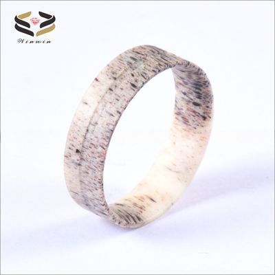 Wedding Must-Have 6mm 8mm Natural Deer Antler Ring Core Blanks For Inlay Comfort Fit TRENDY Style for Your Memorable Day