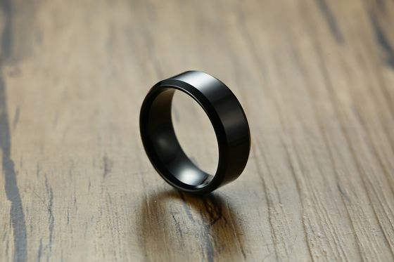 Wedding Stainless Steel Rings Plain Beveled Edges Matte Finished Brushed 8mm 6mm for Anniversary