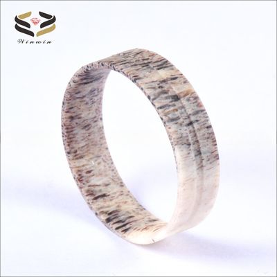Wedding Must-Have 6mm 8mm Natural Deer Antler Ring Core Blanks For Inlay Comfort Fit TRENDY Style for Your Memorable Day