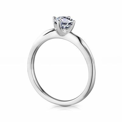 Wedding High Polish 925 Sterling Silver Rings Women'S Cubic Zirconia CZ Diamond Ring