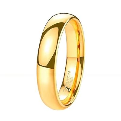CLASSIC Style 4mm Dome High Polished Tungsten Carbide Ring for Mens and Womens Celebration
