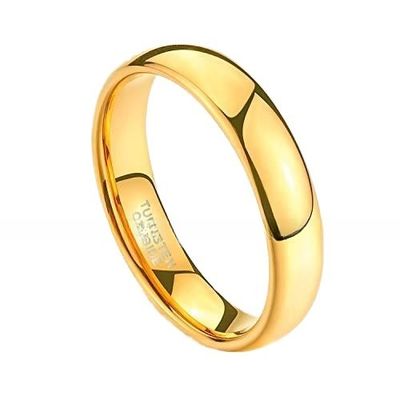 CLASSIC Style 4mm Dome High Polished Tungsten Carbide Ring for Mens and Womens Celebration