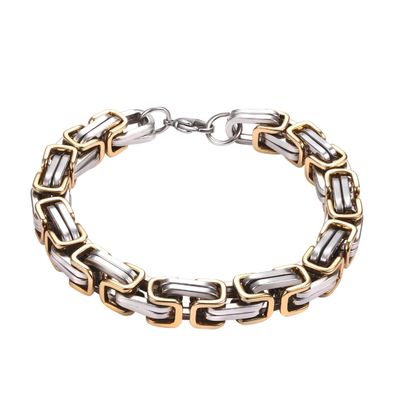 High Polished Braided Link Stainless Steel Bracelet for Men Women Clasp