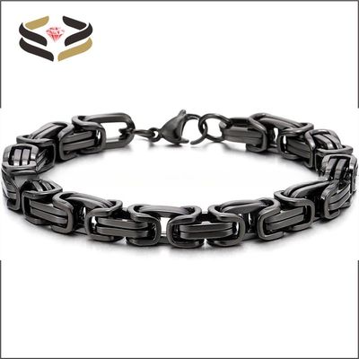 High Polished Braided Link Stainless Steel Bracelet for Men Women Clasp