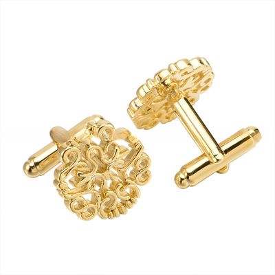 Hollow Out Flower Cufflinks Tie Clip For Men Tuxedo Shirt Regular Wedding Business