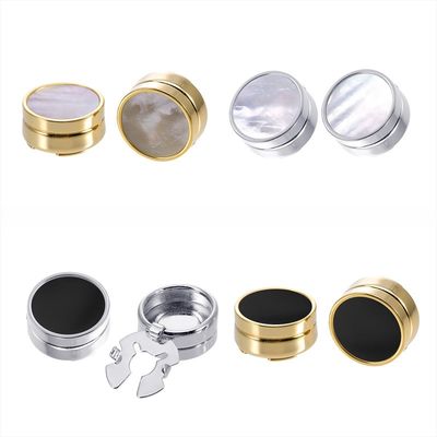Pearl Shell Inlay Men'S Button Covers for Wedding Attire