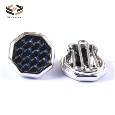 Carbon Fiber Inlay Cufflinks Tie Clips Button Covers For Men Dress Shirt And Tux Shirt