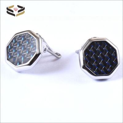 Carbon Fiber Inlay Cufflinks Tie Clips Button Covers For Men Dress Shirt And Tux Shirt