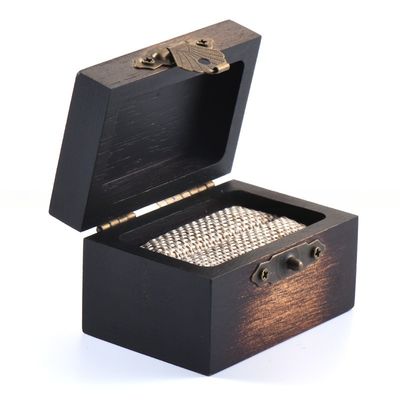 Natural Koa Wood Personalized Wooden Ring Box Engraving For Wedding Rings 60*40*36mm