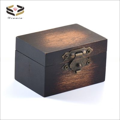 Natural Koa Wood Personalized Wooden Ring Box Engraving For Wedding Rings 60*40*36mm