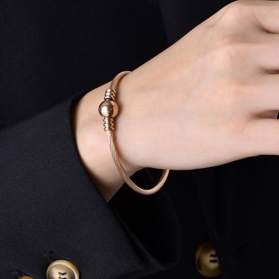 Stainless Steel Adult Gold Bracelet Bangle With Channel Setting Inlay