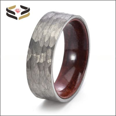 Third Party Appraisal 8mm Tungsten Rings Wood Liner Wedding Band Mens Wooden Ring for Benefit