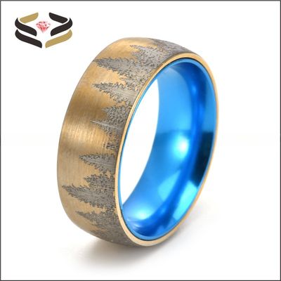 Third Party Appraisal 8mm Tungsten Rings Wood Liner Wedding Band Mens Wooden Ring for Benefit