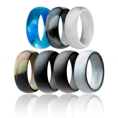 Geometric Channel Setting Silicone Rubber Band 8mm for Outdoor Sports Mountaineering