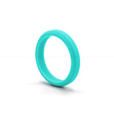 Third Party Appraisal Women's Silicone Wedding Band 4mm Beveled Edges Breathable
