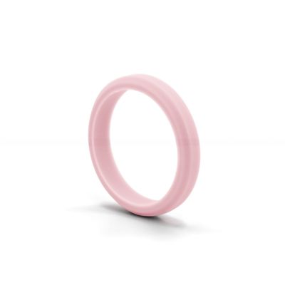 Third Party Appraisal Women's Silicone Wedding Band 4mm Beveled Edges Breathable