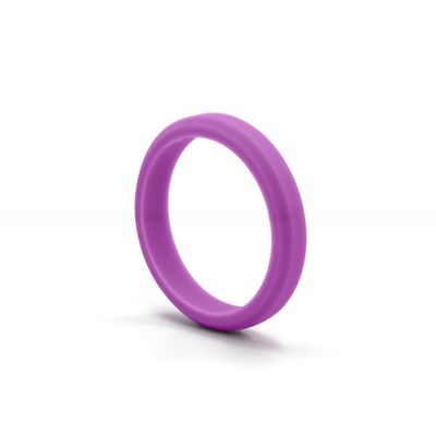 Third Party Appraisal Women's Silicone Wedding Band 4mm Beveled Edges Breathable