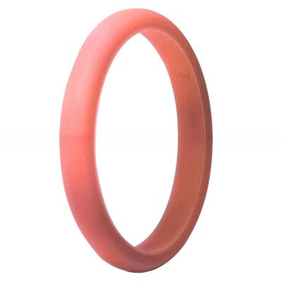 Women's Rubber Silicone Ring Inlay Technology Channel Setting Classic Sparkle Rubber Wedding Band Multi Colors 2.7mm