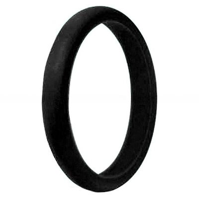 Women's Rubber Silicone Ring Inlay Technology Channel Setting Classic Sparkle Rubber Wedding Band Multi Colors 2.7mm