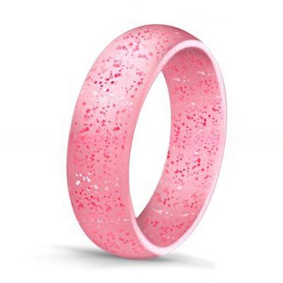 Breathable Fashion Unisex Silicone Wedding Rings 5.7mm Wide in Variety of Colors Geometric Shape for Anniversary