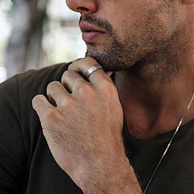 6mm Silver Brushed Tungsten Wedding Band with Black Inner for Unisex Engagement and Anniversary