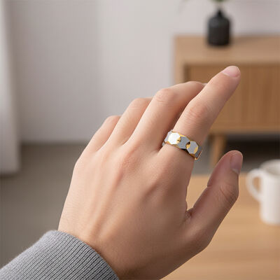 High-Hardness Tungsten Wedding Band Ring with Long-Lasting Luster and Trendy Color-Blocking for Men and Women