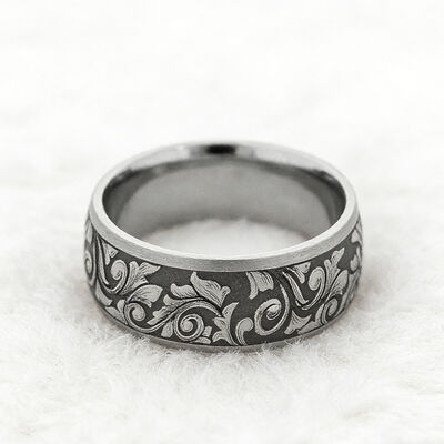 Wholesale Direct Handmade Silver Plated Stainless Steel Vintage Style Wedding Ring for Men and Women