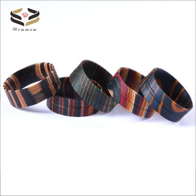 DIY Jewelry Making 8mm Flat Wood Blank Ring with Box Elder Wooden Ring Cores For Other Material