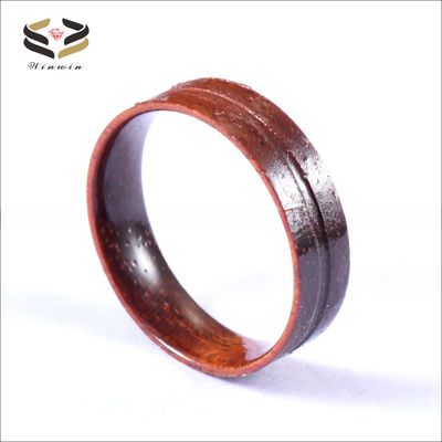 4mm 6mm 8mm Polished Rosewood Ring Core Blanks for Inlay DIY Jewelry Making Wedding Bands or Rings Plating Other
