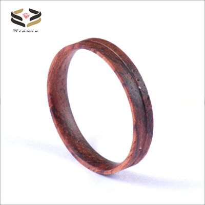 4mm 6mm 8mm Polished Rosewood Ring Core Blanks for Inlay DIY Jewelry Making Wedding Bands or Rings Plating Other