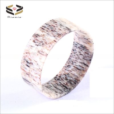 Wedding Must-Have 6mm 8mm Natural Deer Antler Ring Core Blanks For Inlay Comfort Fit TRENDY Style for Your Memorable Day