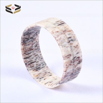 Wedding Must-Have 6mm 8mm Natural Deer Antler Ring Core Blanks For Inlay Comfort Fit TRENDY Style for Your Memorable Day
