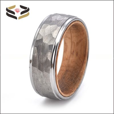 Third Party Appraisal 8mm Tungsten Rings Wood Liner Wedding Band Mens Wooden Ring for Benefit