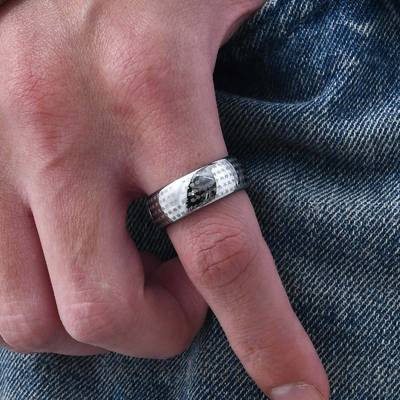 8mm Engraved Chinese Buddhist Heart Sutra Tungsten Ring Unisex Wedding Band with Third Party Appraisal