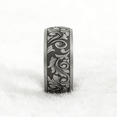 Wholesale Direct Handmade Silver Plated Stainless Steel Vintage Style Wedding Ring for Men and Women